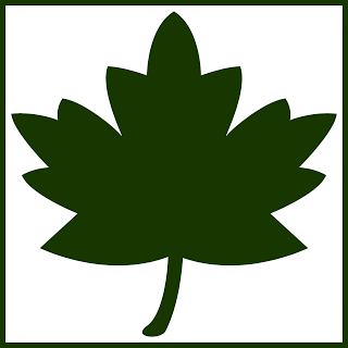 frunza verde cu bordura