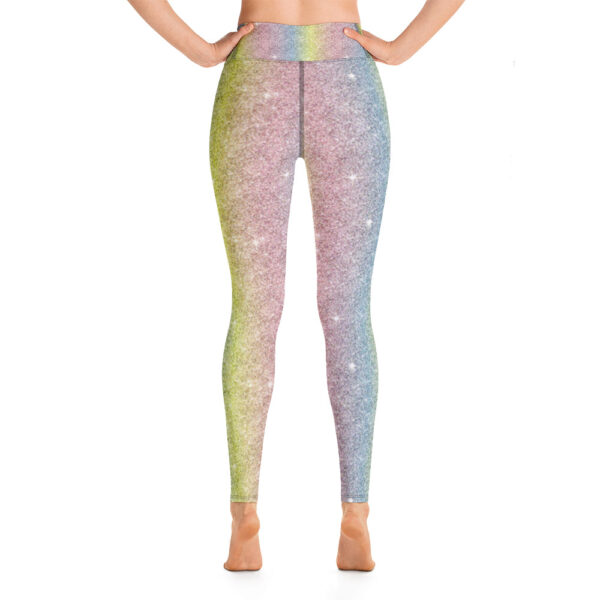the colors of the rainbow on yoga leggings