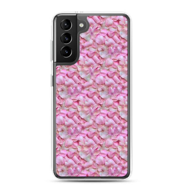 samsung case decorated with rose petals