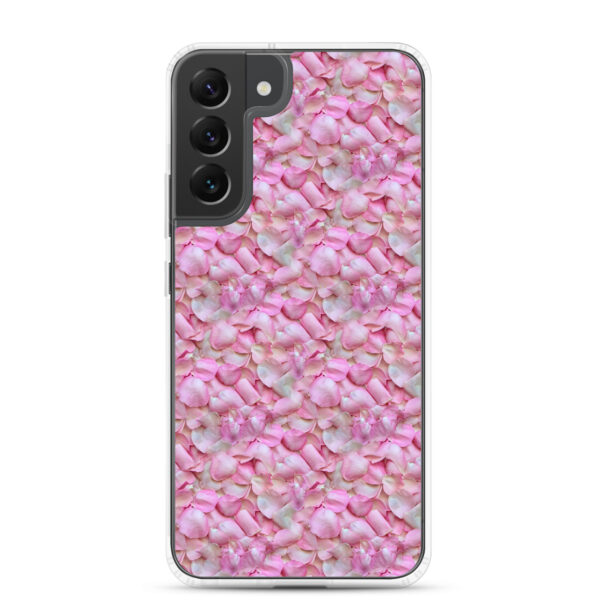 samsung case decorated with rose petals
